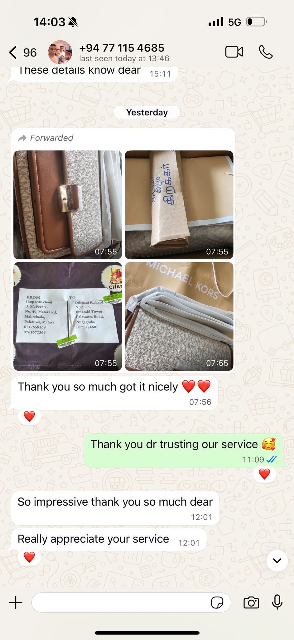 Customer feedback 8